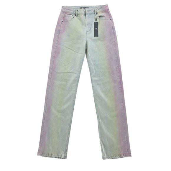 Tractr Sorbet Colored High Rise Slim Straight Jeans, Waist 26 - Picture 1 of 8